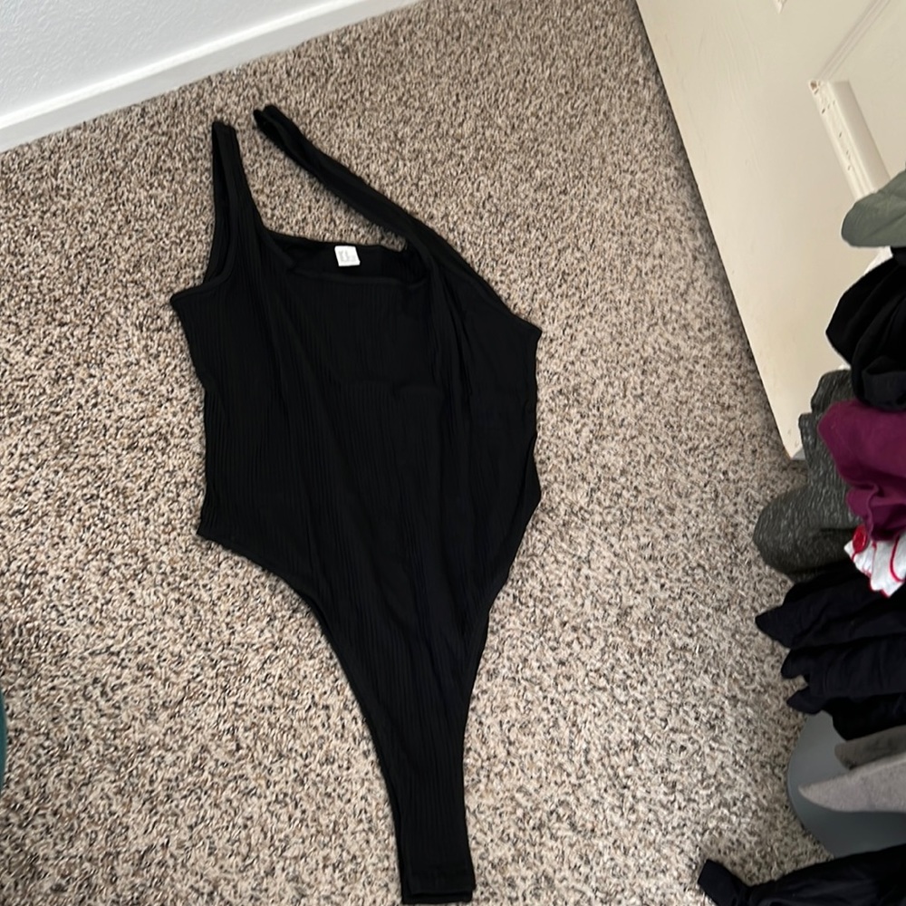 Black stretchy body suit